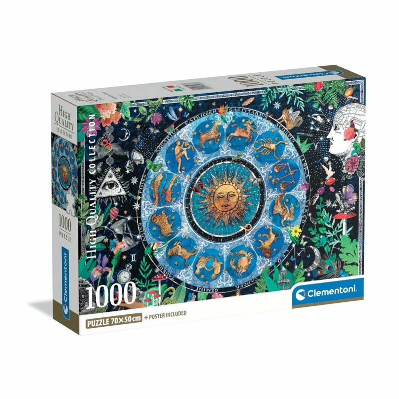 Clementoni Παζλ High Quality Collection Αστρολογικός Χάρτης 1000 τμχ – Compact Box 5684653