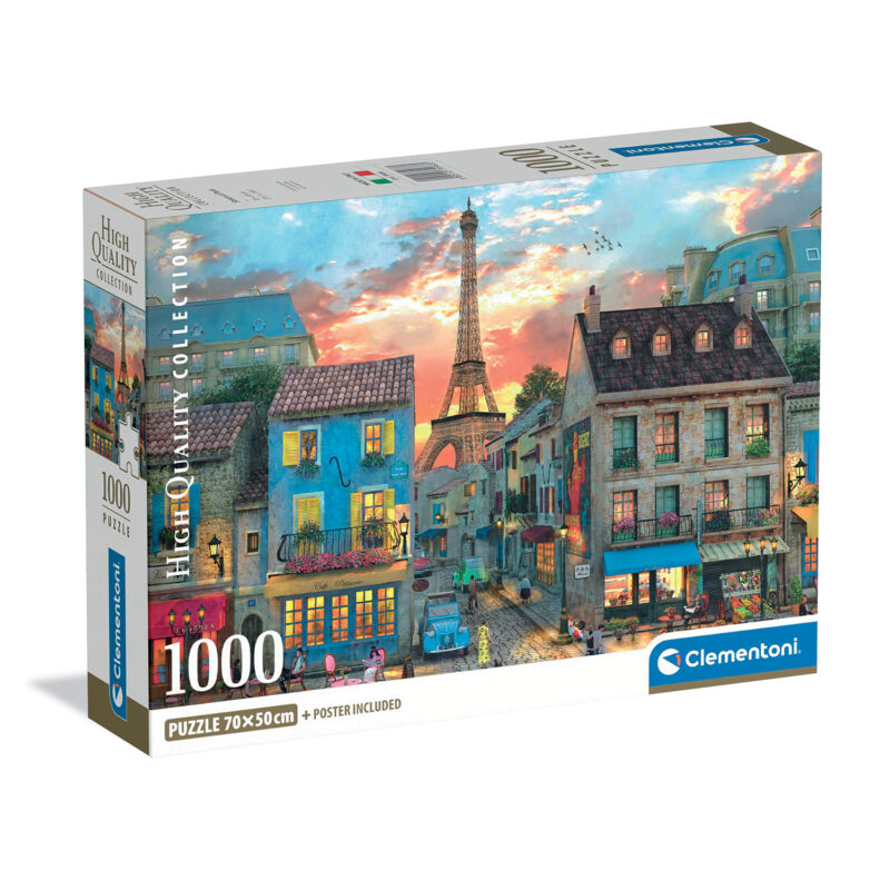 Clementoni Παζλ High Quality Collection Δρόμοι Του Παρισιού 1000 τμχ – Compact Box 5684708
