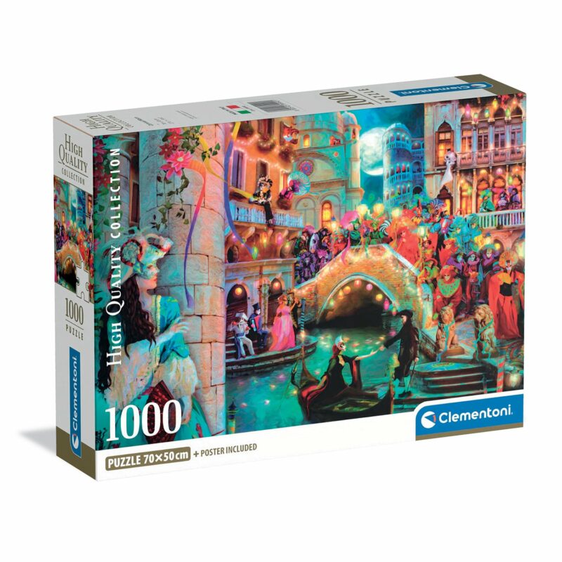 Clementoni Παζλ High Quality Collection Βενετσιάνικο Καρναβάλι 1000 τμχ – Compact Box 5684733