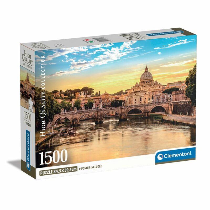 Clementoni Παζλ High Quality Collection Ρώμη 1500 τμχ – Compact Box 5582885