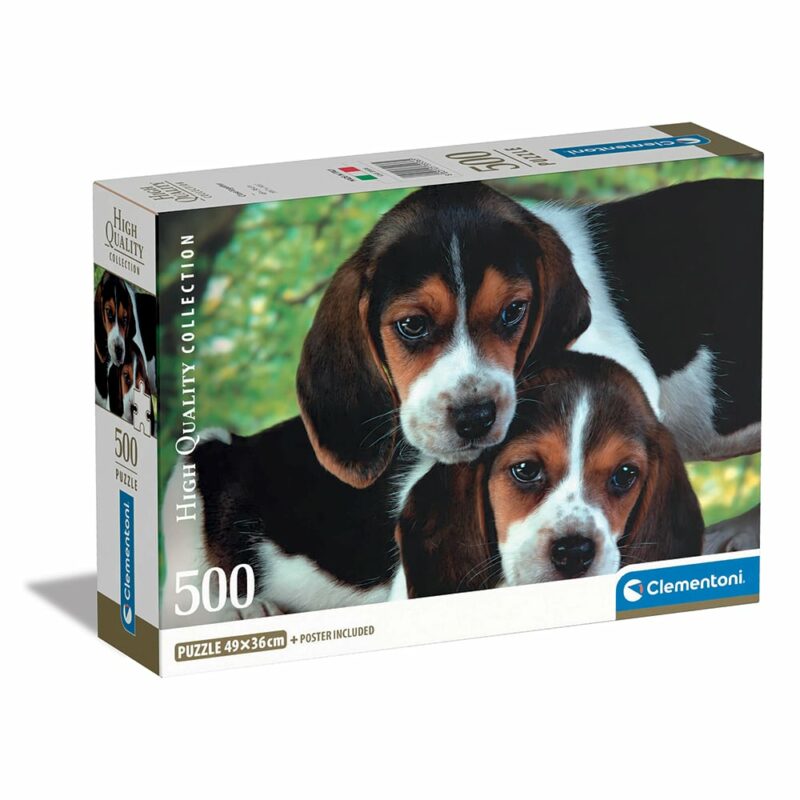Clementoni Παζλ High Quality Collection Σκυλάκια 500 τμχ – Compact Box 5582614