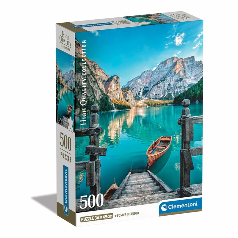Clementoni Παζλ High Quality Collection Λίμνη Braies 500 τμχ – Compact Box 5493188