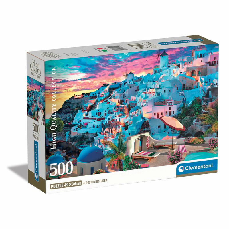 Clementoni Παζλ High Quality Collection Σαντορίνη 500 τμχ – Compact Box 5582650