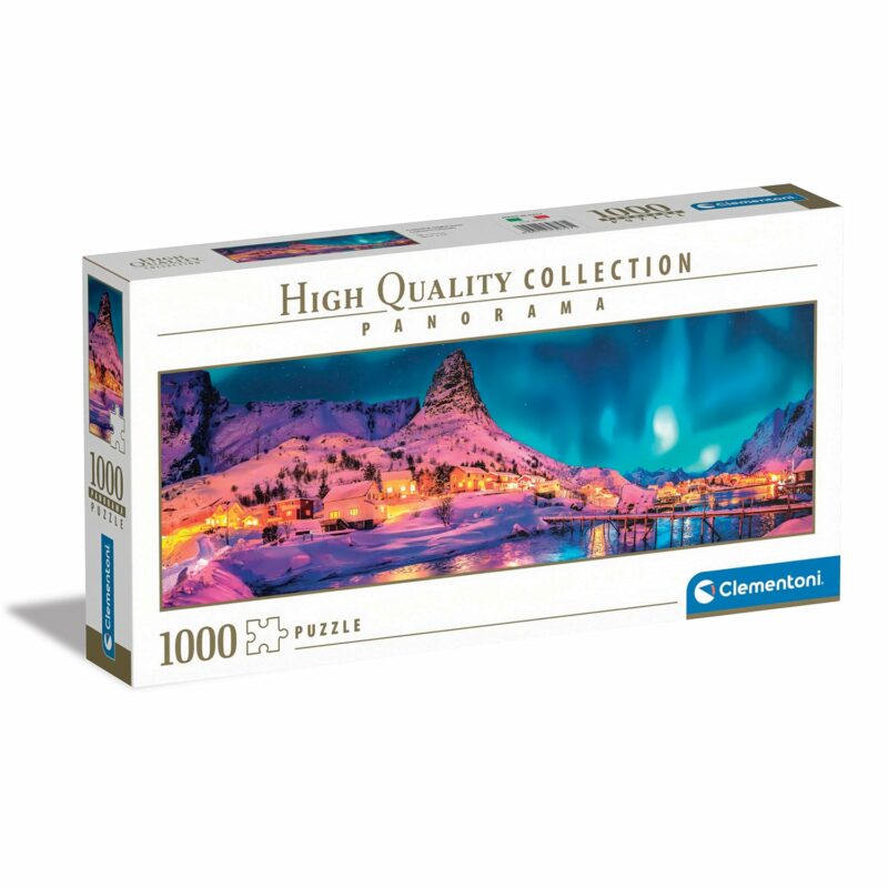 Clementoni Παζλ Panorama High Quality Collection Πολύχρωμη Νύχτα Στα Νορβηγικά Νησιά 1000 τμχ 5653839