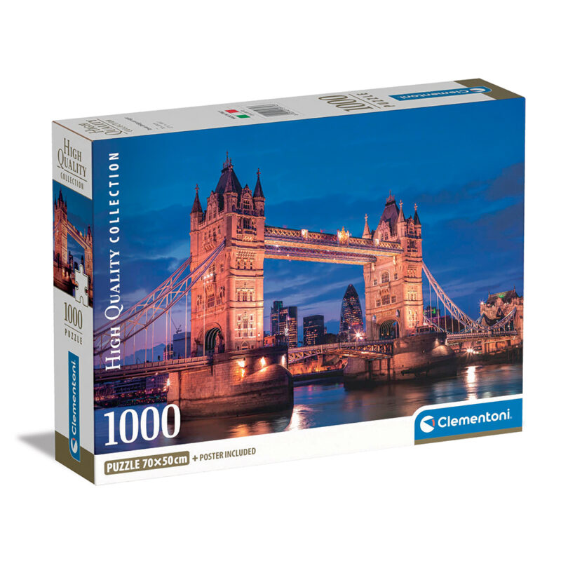 Clementoni Παζλ High Quality Collection Γέφυρα Του Λονδίνου Τη Νύχτα 1000 τμχ - Compact Box