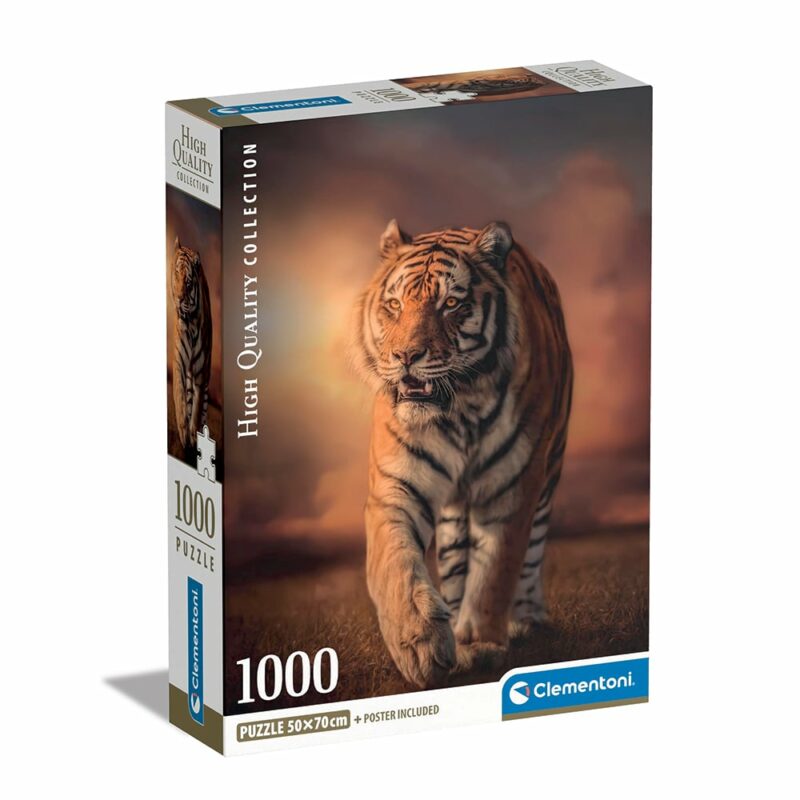 Clementoni Παζλ High Quality Collection Τίγρης 1000 τμχ – Compact Box 5582584