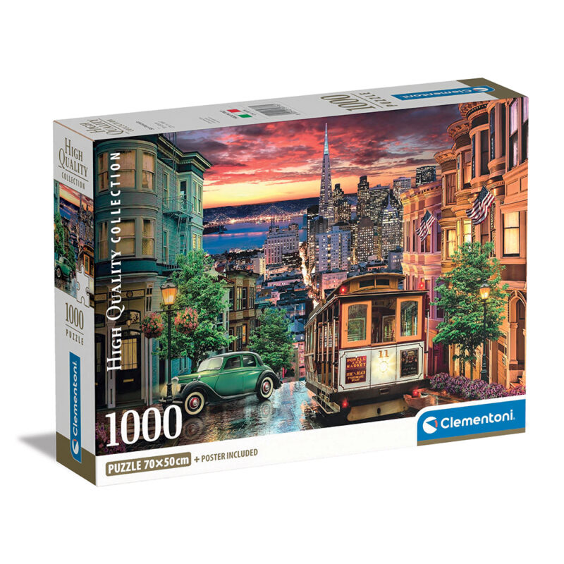 Clementoni Παζλ High Quality Collection Σαν Φρανσίσκο 1000 τμχ - Compact Box