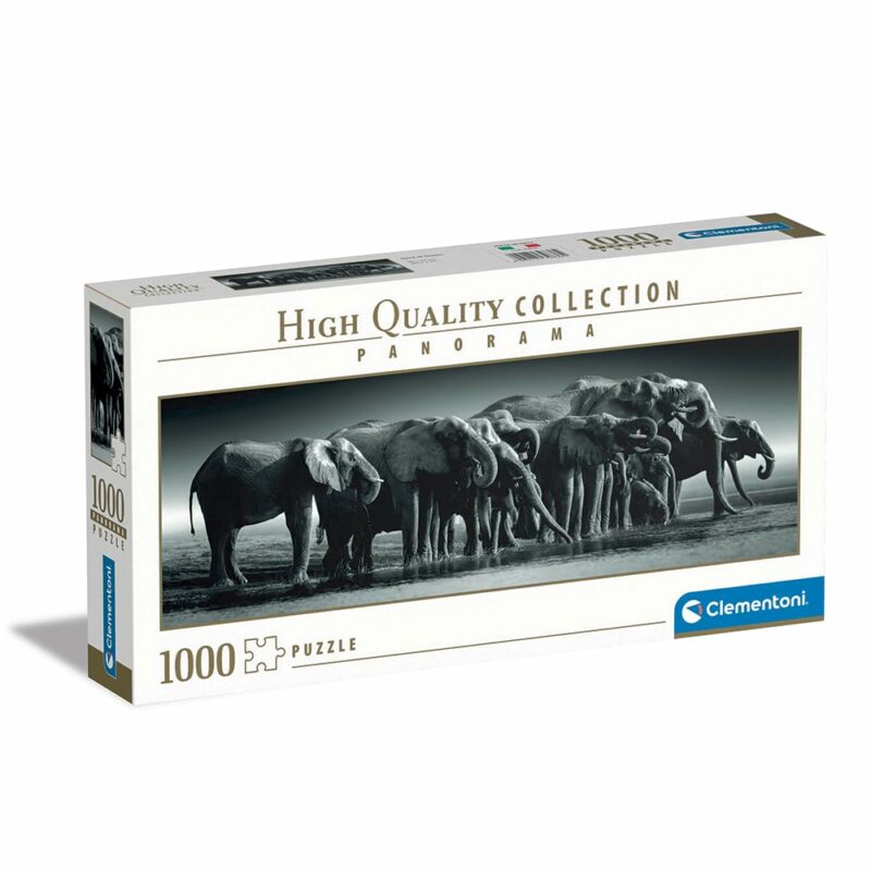 Clementoni Παζλ Panorama High Quality Collection Ελέφαντες 1000 τμχ 5582524