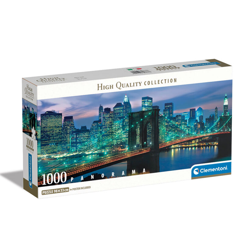 Clementoni Παζλ Panorama High Quality Collection Νέα Υόρκη Γέφυρα Brooklyn 1000 τμχ - Compact Box