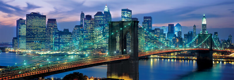 Clementoni Παζλ Panorama High Quality Collection Νέα Υόρκη Γέφυρα Brooklyn 1000 τμχ - Compact Box