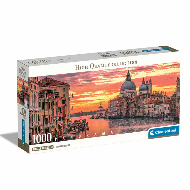 Clementoni Παζλ Panorama High Quality Collection Το Μεγάλο Κανάλι Βενετία 1000 τμχ – Compact Box 5582837