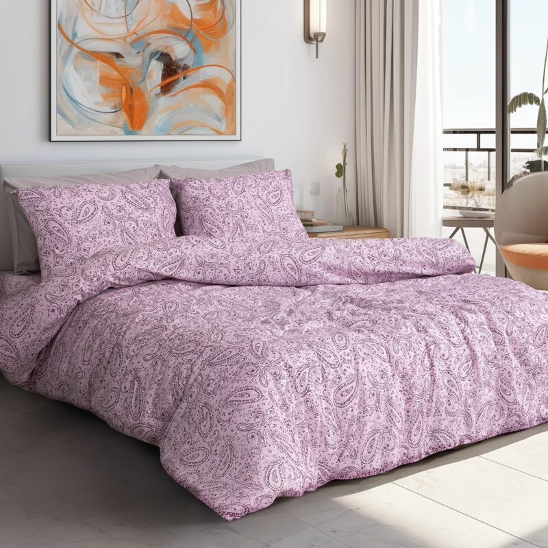 Beauty Home Σετ σεντόνια υπέρδιπλα με λάστιχο Aelia Art 12257 170×200+30 Λιλά 4676654