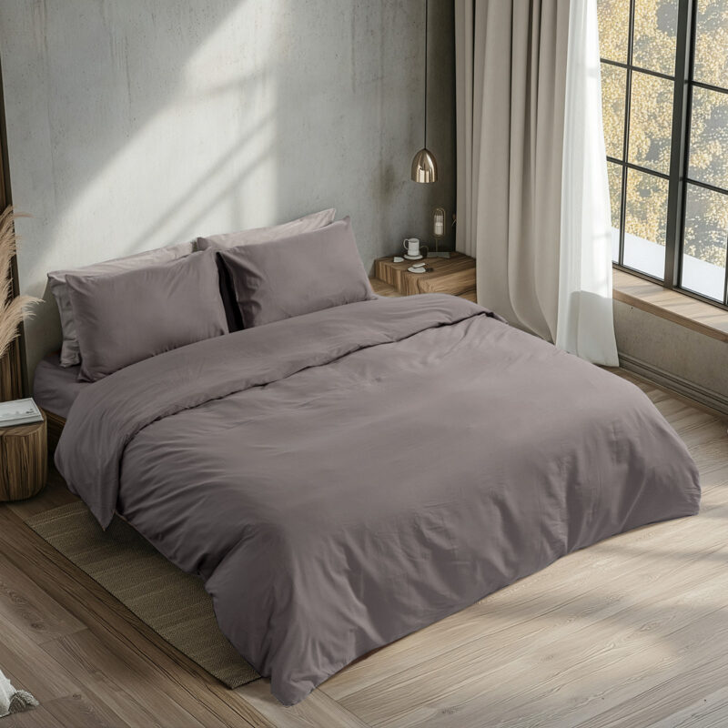 Beauty Home Σεντόνι υπέρδιπλο με λάστιχο Prime Art 1230 170×200+35 Ανθρακί 5769749