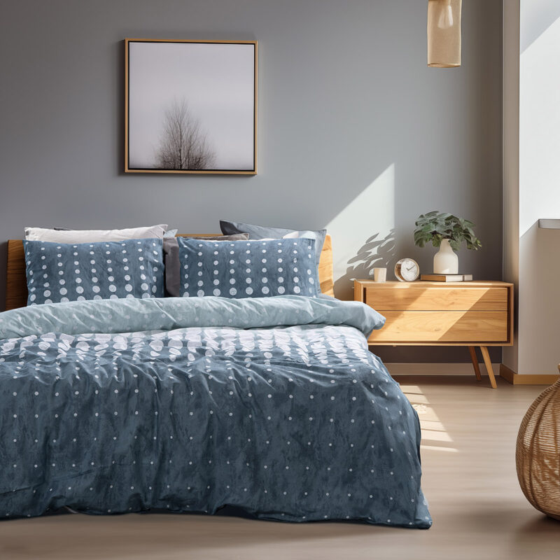 Beauty Home Σετ σεντόνια υπέρδιπλα με λάστιχο Glory Art 12364 170×200+32 Μπλε 5767013
