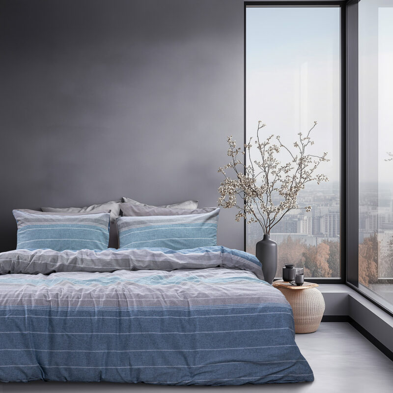 Beauty Home Σετ σεντόνια υπέρδιπλα με λάστιχο Glory Art 12373 170×200+32 Γκρι 5767371