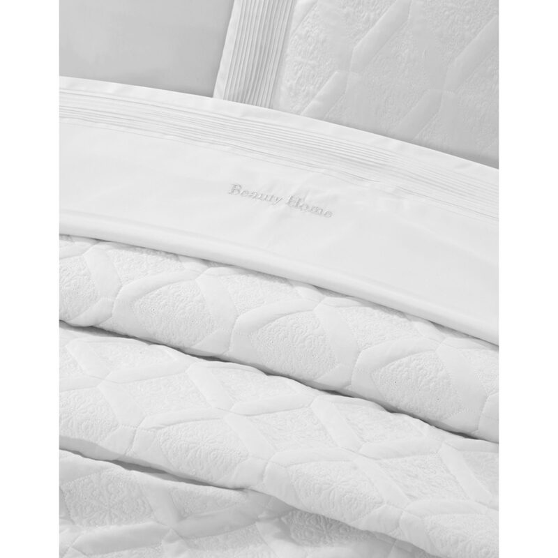Beauty Home Σετ κουβερλί υπέρδιπλο 3τμχ Promise Art 12507 230×250 Λευκό 5768190
