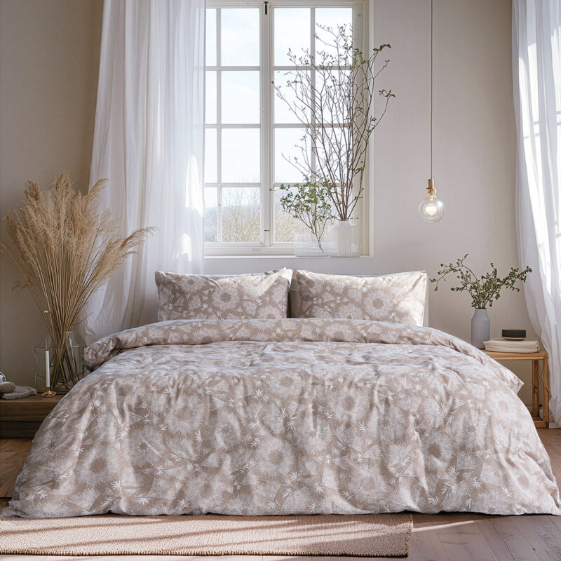 Beauty Home Σετ σεντόνια υπέρδιπλα με λάστιχο Moments Art 12568 165×200+30 Μπεζ 5769491