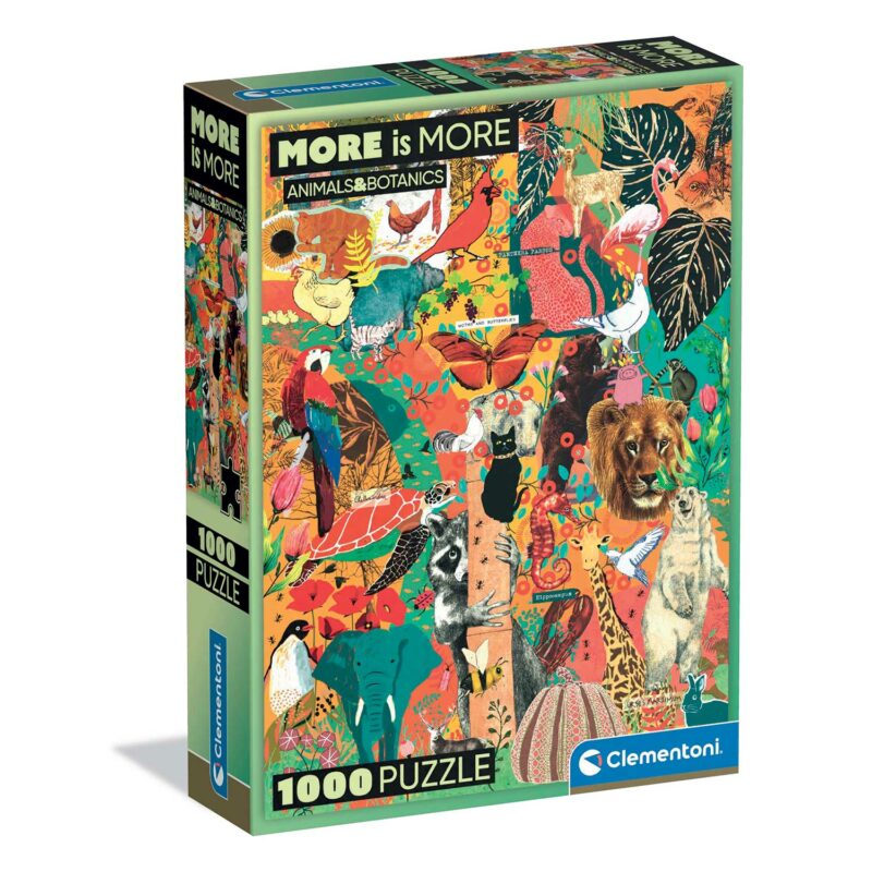 Clementoni Παζλ More is More Collection Animals & Botanics 1000 τμχ – Compact Box 5940709