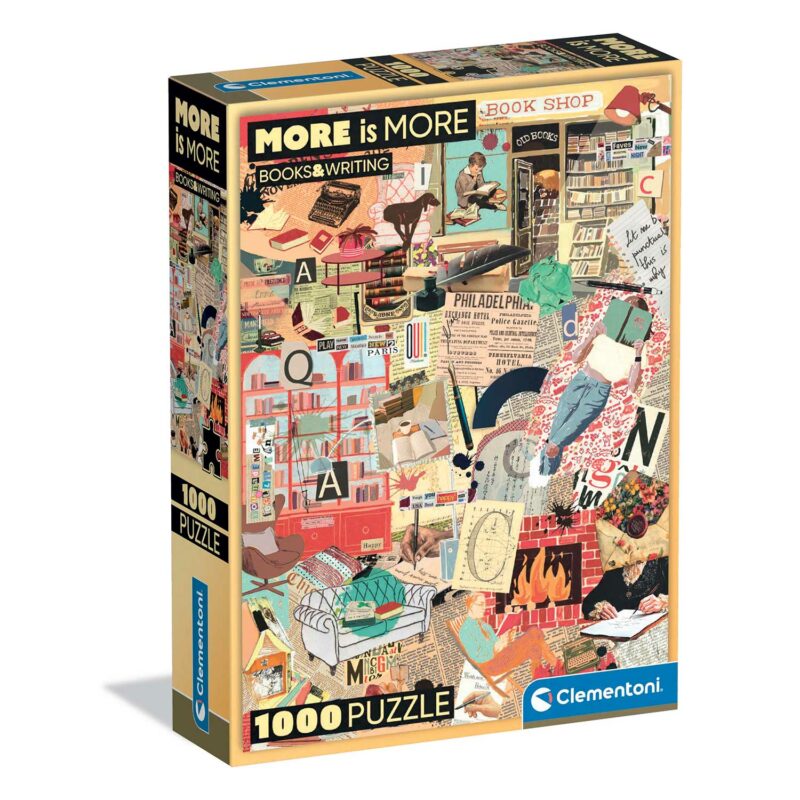 Clementoni Παζλ More is More Collection Books & Writing 1000 τμχ – Compact Box 5940714