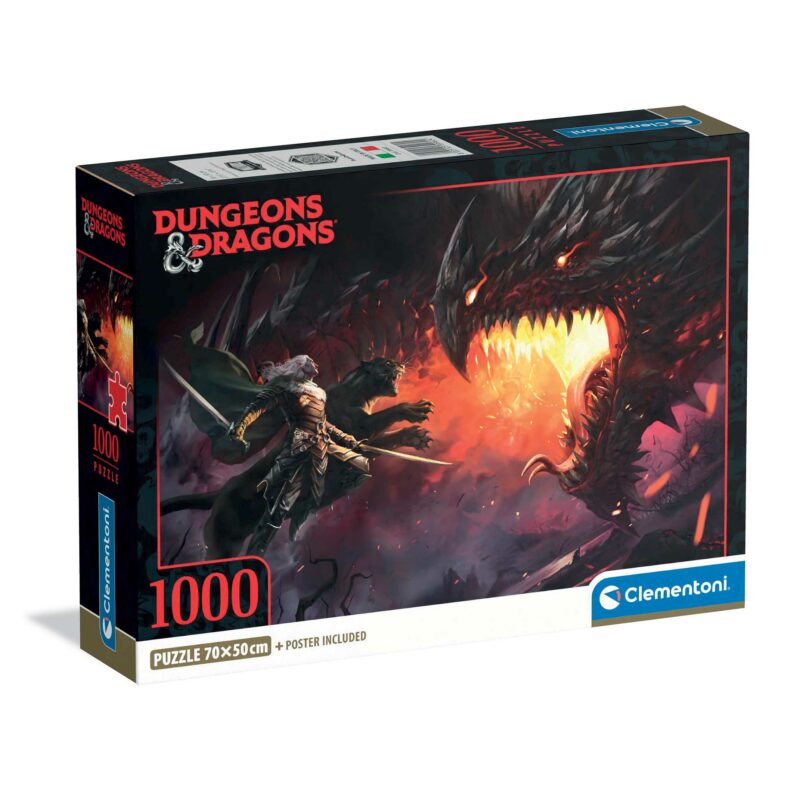 Clementoni Παζλ High Quality Collection Dungeons & Dragons 1000 τμχ – Compact Box 5940719