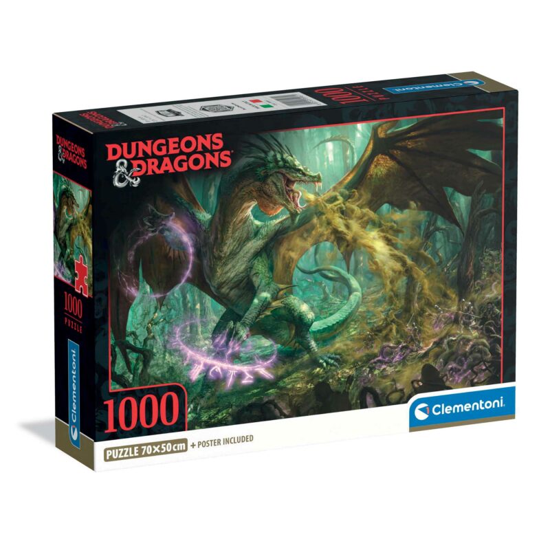 Clementoni Παζλ High Quality Collection Dungeons & Dragons 1000 τμχ – Compact Box 5940726