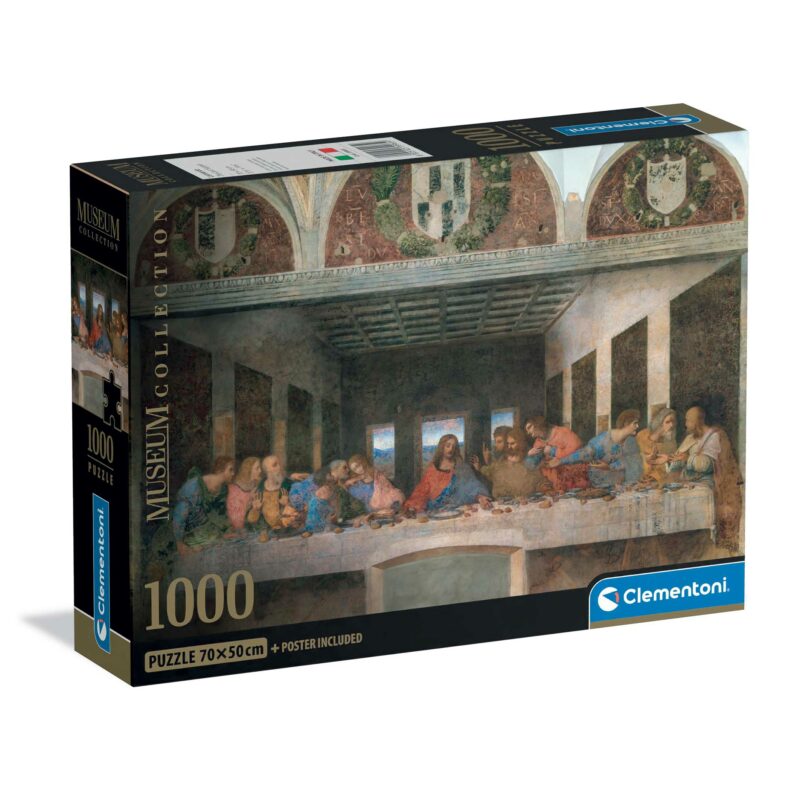 Clementoni Παζλ Museum Collection Leonardo da Vinci: Μυστικός Δείπνος 1000 τμχ – Compact Box 5595995