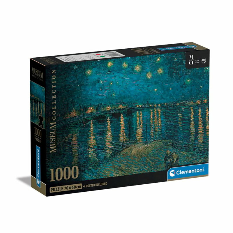 Clementoni Παζλ Museum Collection Van Gogh: Έναστρη Νύχτα Πάνω Από Το Ρήνο 1000 τμχ – Compact Box 5582668