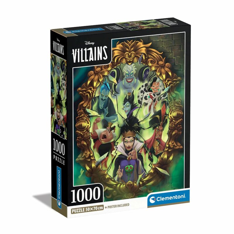 Clementoni Παζλ High Quality Collection Disney Villains 1000 τμχ – Compact Box 5582703