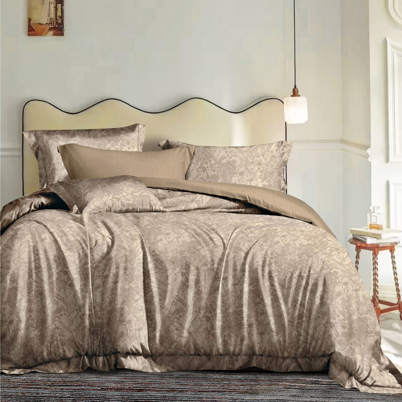 Beauty Home Σετ σεντόνια υπέρδιπλα με λάστιχο Memories Art 12690 165×200+30 Μόκα 5768649