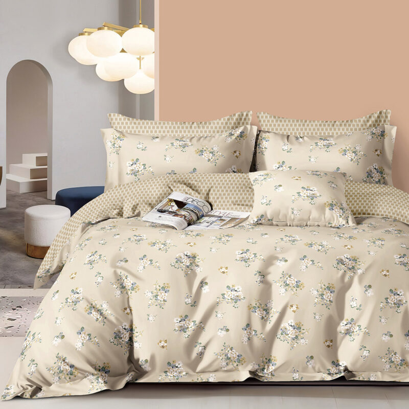 Beauty Home Σετ σεντόνια υπέρδιπλα με λάστιχο Memories Art 12698 165×200+30 Μπεζ 5768849