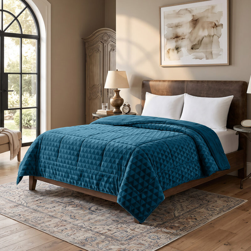 Beauty Home Κουβερτοπάπλωμα υπέρδιπλο Art 12700 220×240 Πετρόλ 6045459