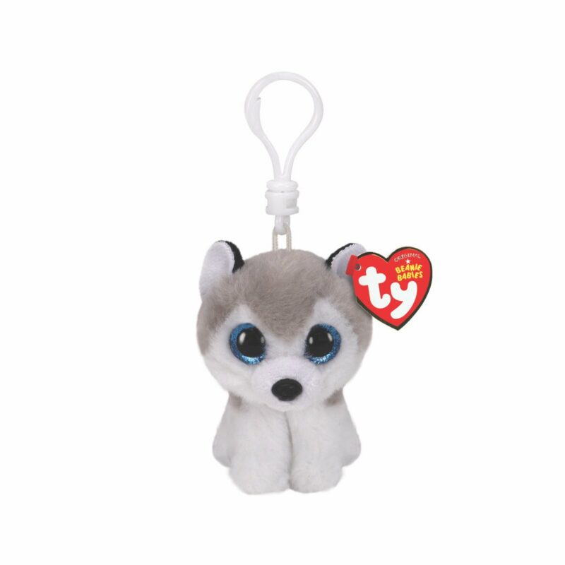 TY Beanie Boos Buff Χνουδωτό Κλιπ Σκυλάκι Χάσκυ Λευκό Και Γκρι 8.5εκ