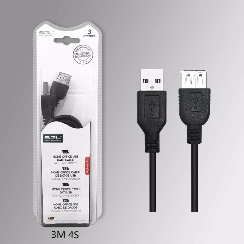 Καλώδιο USB Male/Female - 3m - 4S - 197536