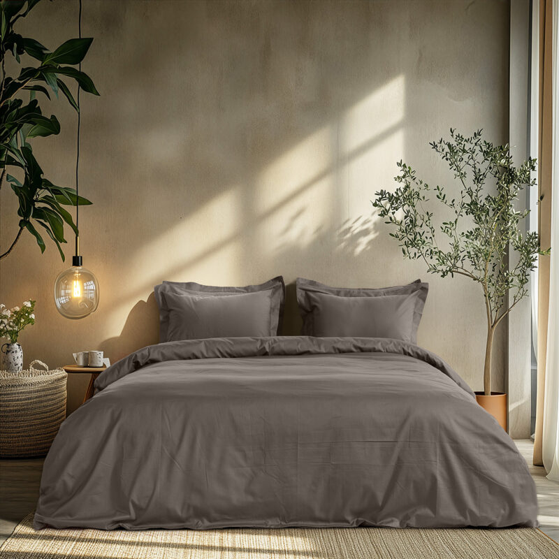 Beauty Home Σετ σεντόνια υπέρδιπλα με λάστιχο Art 1700 Harmony 170×200+30 Γκρι 5766406