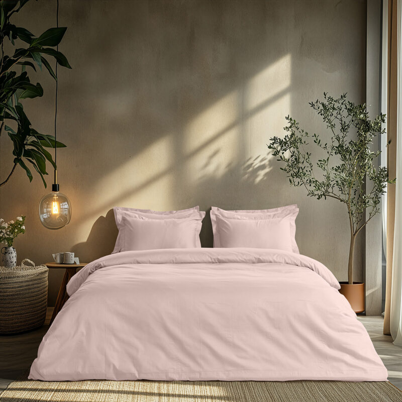 Beauty Home Σετ σεντόνια υπέρδιπλα με λάστιχο Art 1700 Harmony 170×200+30 Ροζ 5766412