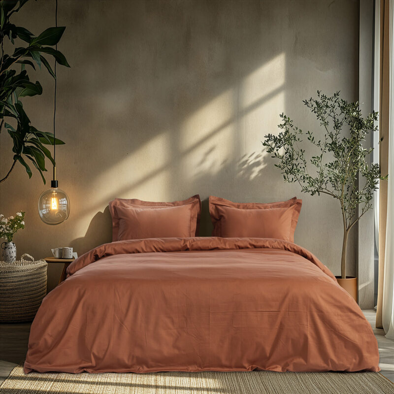 Beauty Home Σετ σεντόνια υπέρδιπλα με λάστιχο Art 1700 Harmony 170×200+30 Μόκα 5766418