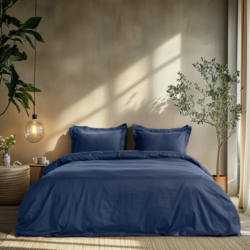 Beauty Home Σετ σεντόνια υπέρδιπλα με λάστιχο Art 1700 Harmony 170×200+30 Μπλε 5766421