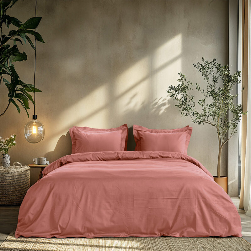 Beauty Home Σετ σεντόνια υπέρδιπλα με λάστιχο Art 1700 Harmony 170×200+30 Σάπιο μήλο 5766424