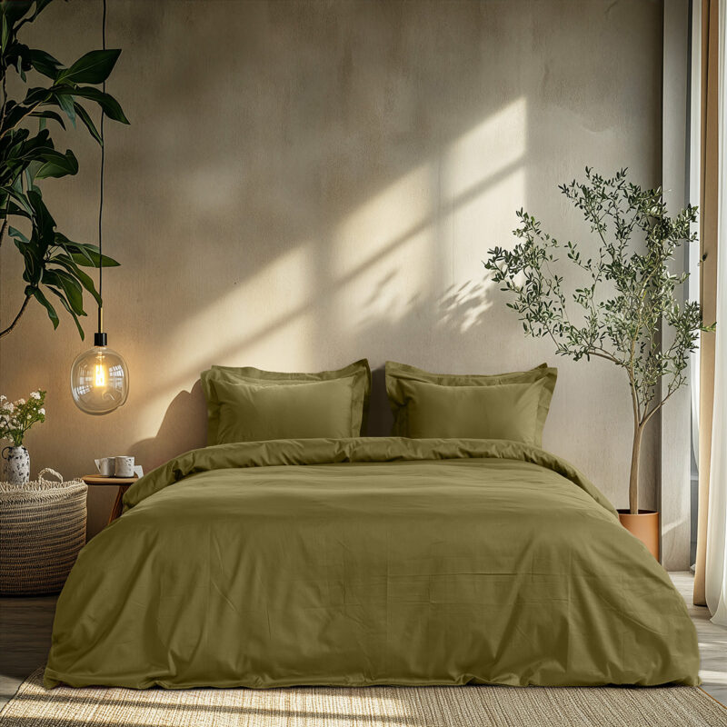 Beauty Home Σετ σεντόνια υπέρδιπλα με λάστιχο Art 1700 Harmony 170×200+30 Λαδί 5766427