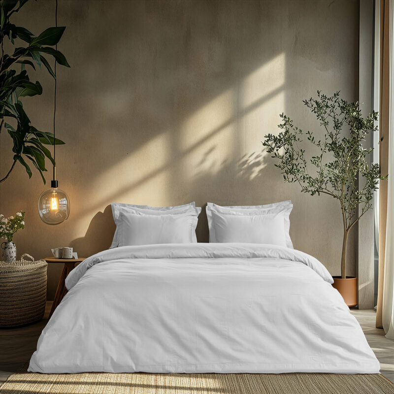 Beauty Home Σετ σεντόνια υπέρδιπλα με λάστιχο Art 1700 Harmony 170×200+30 Λευκό 5766436