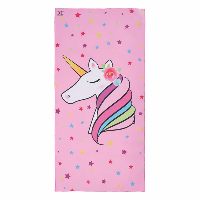 Beauty Home Πετσέτα θαλάσσης διπλής όψης παιδική Microfiber Αrt 2266 Ροζ 4675165