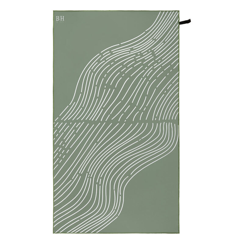 Beauty Home Πετσέτα θαλάσσης διπλής όψης Microfiber 200gsm Art 2290 90×160 Λαδί 5768893