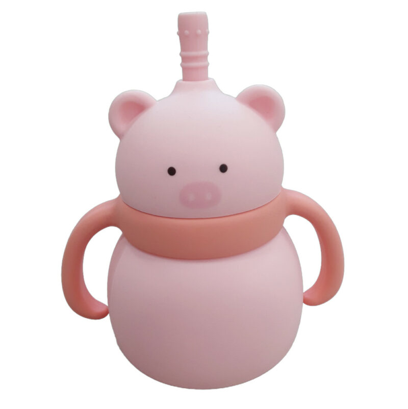 Παγούρι Σιλικόνης με Λαβές 200ml Toddler Pink Pig 32116000008