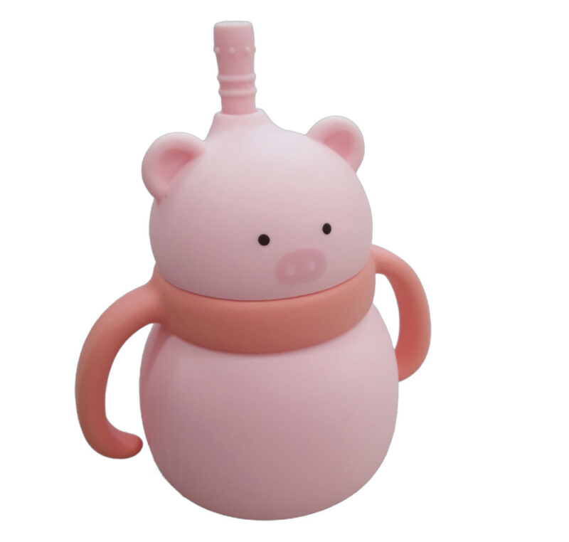 Παγούρι Σιλικόνης με Λαβές 200ml Toddler Pink Pig 32116000008