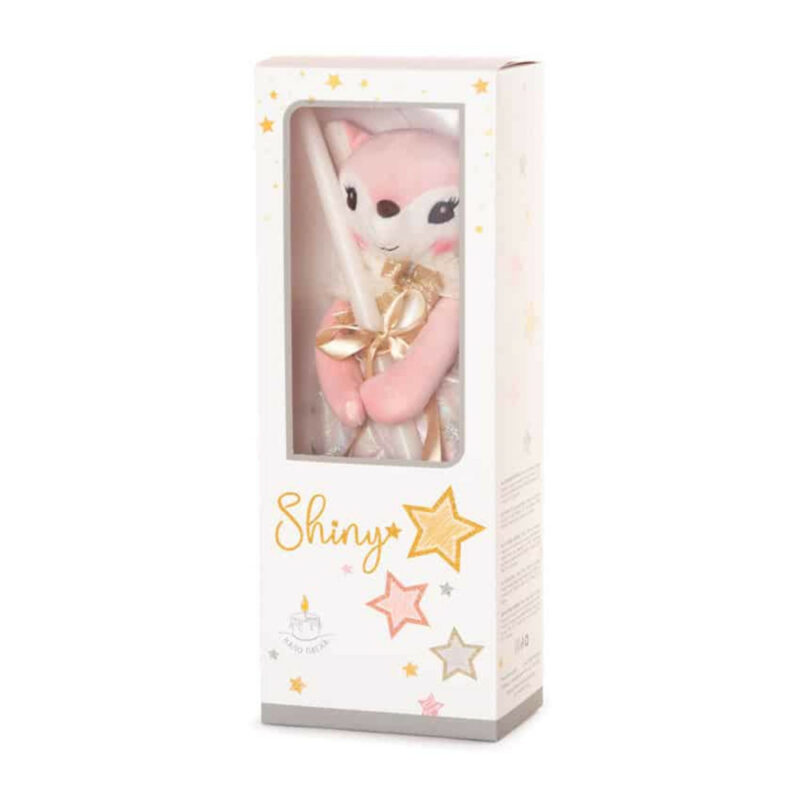 Λαμπάδα 20cm Αλεπού με Φορεματάκι Pink Amek Toys 010671-2
