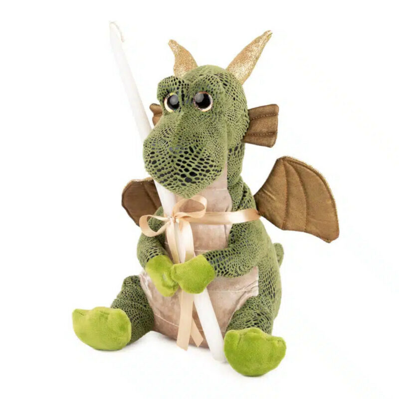 Λαμπάδα 32cm Δράκος Dino Green Amek Toys 010679-1