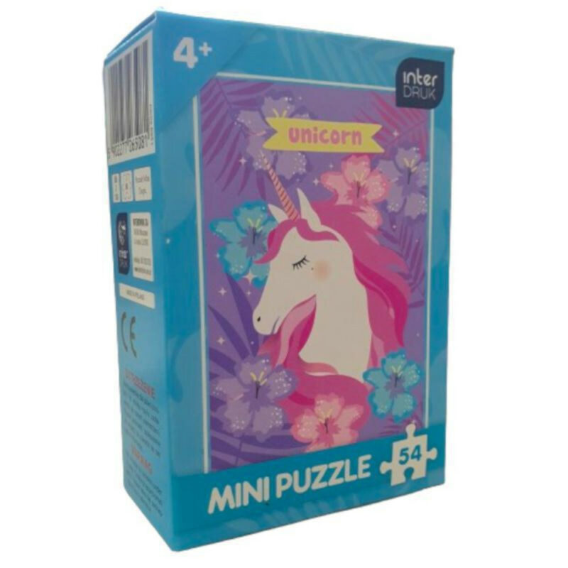 Puzzle Mini 54τμχ Unicorn Interdruk Light Blue 5902277265098