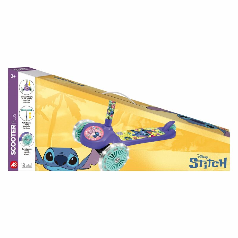 AS Scooter Plus Stitch με Φωτιζόμενες Ρόδες Για 3+ Ετών 5940750