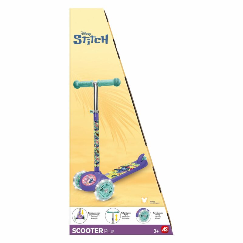 AS Scooter Plus Stitch με Φωτιζόμενες Ρόδες Για 3+ Ετών 5940751