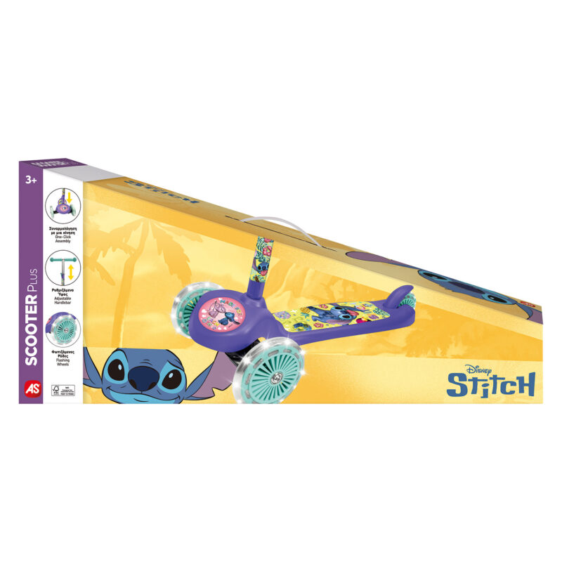 AS Scooter Plus Stitch με Φωτιζόμενες Ρόδες Για 3+ Ετών 5224665